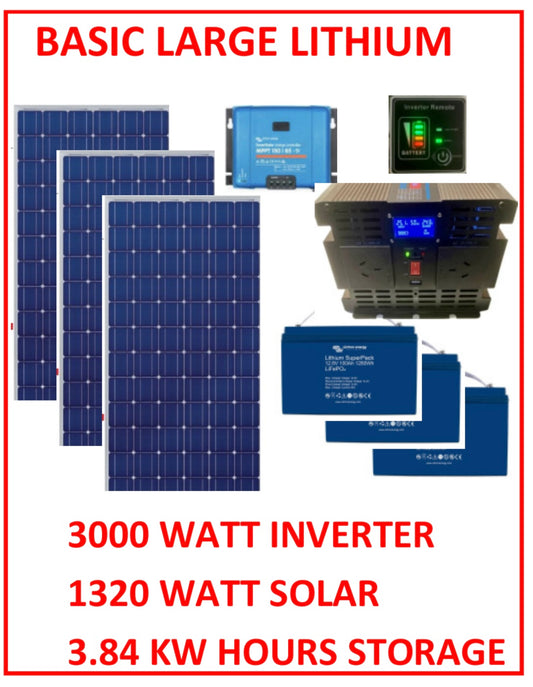 SOLAR INVERTER LITHIUM BATTERY PACKAGE BASIC LARGE