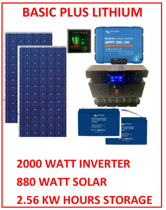 SOLAR INVERTER LITHIUM BATTERY PACKAGE BASIC PLUS