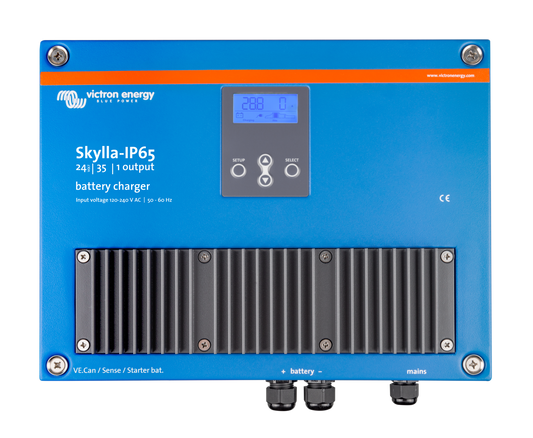 Battery Charger, 24 Volt, 35 Amp Victron  Skylla-IP65 24/35(1+1) 120-240V