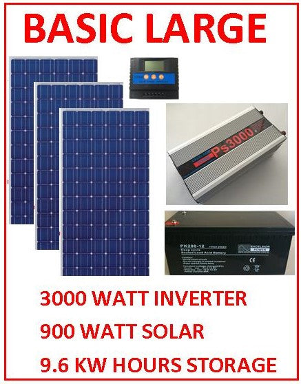 SOLAR INVERTER BATTERY PACKAGE BASIC LARGE