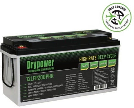 200 Amp/Hour, 12 Volt,Drypower Deep Cycle Lithium Battery