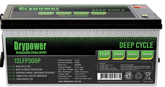 300 Amp/Hour, 12 Volt,Drypower Deep Cycle Lithium Battery