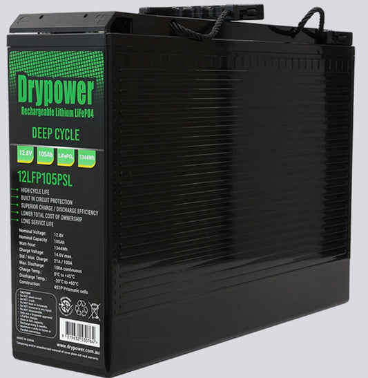 105 Amp/Hour, 12 Volt,Drypower Deep Cycle  slim Lithium Battery