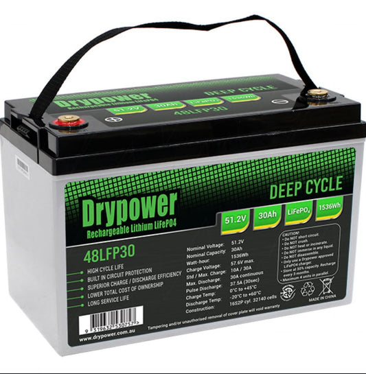30 Amp/Hour, 48 Volt,Drypower Deep Cycle Lithium Battery
